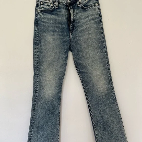 Sold☀️Rag & Bone Nina High-Rise Ankle Flare Jeans in Pearl - Picture 16 of 16